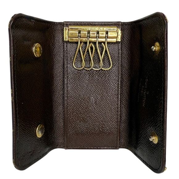 Louis Vuitton 4 Key Holder Mini Lin Authentic 2006 Made in France - Picture 3 of 15